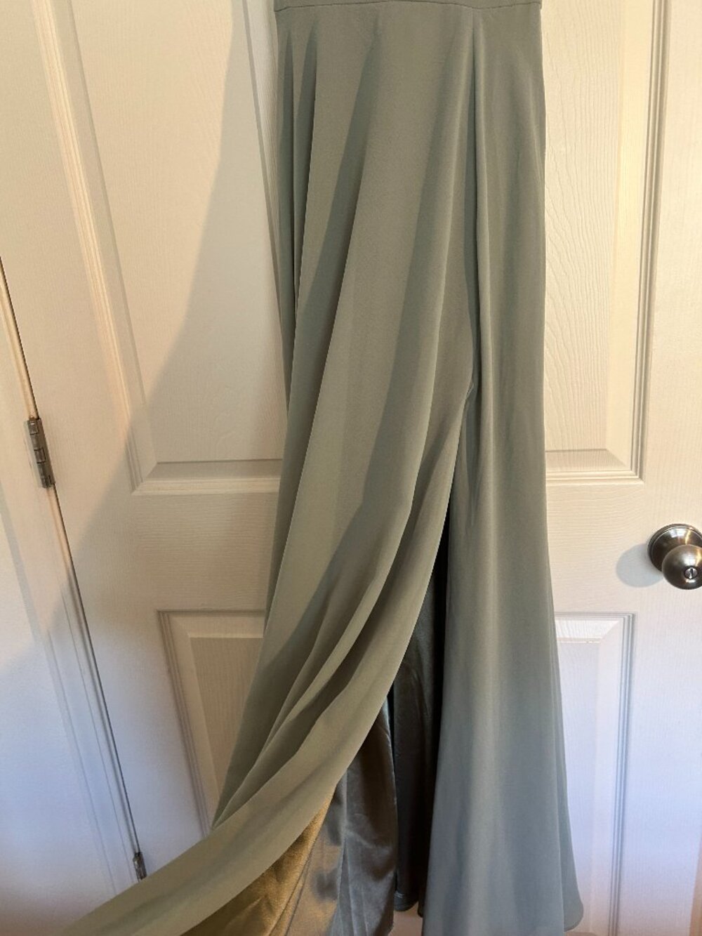 Lulu's Sage Green Flowing Maxi Dress - Picture 5 of 7